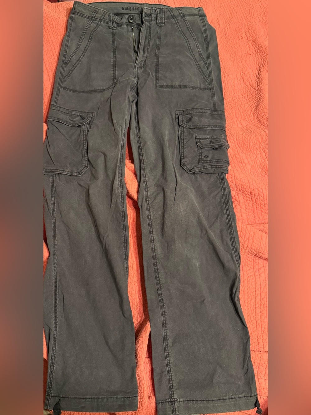 American Eagle Outfitters women’s Dark Gray Cargo Pants size 6 L